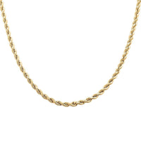 14K Yellow Gold Rope Chain Necklace, Gold Rope Necklace, Gold Gift, 26 Inch Chain Necklace 9.3 grams