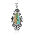 Artisan Crafted Royston Turquoise Pendant in Sterling Silver 8.10 ctw - Sticky add to cart bar