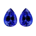 Certified & Appraised AAAA Tanzanite Set of 2 (Pear 8x6 mm) 2.00 ctw - Sticky add to cart bar