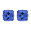 Certified & Appraised AAAA Tanzanite Set of 2, Cushion Shaped Loose Tanzanite 2.00 ctw Set For Earrings Ring Necklace Making, Loose Gemstone Set For Jewelry (Cush 6 mm) - Sticky add to cart bar