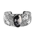 Artisan Crafted White Buffalo Cuff Bracelet in Sterling Silver (7.25 In) 43.25 ctw - Sticky add to cart bar