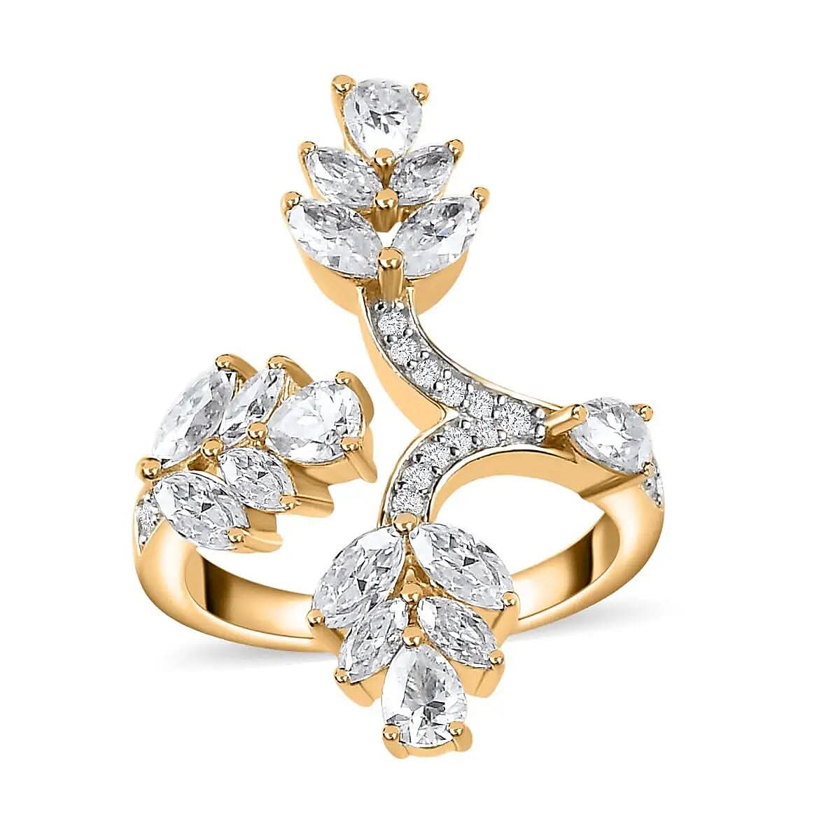 Moissanite Ring in Vermeil YG Over Sterling Silver (Size 6.0) 1.90 ctw