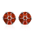 Mexican Fire Opal Stud Earrings in Platinum Over Sterling Silver 0.90 ctw - Sticky add to cart bar
