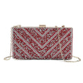 One Time Only Black Sparkling Clutch Bag (8.5"x1.8"x4.5") with Chain Strap - Sticky add to cart bar