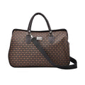 TLV Passage Beige with Checked Print Travel Bag (18"x8.75"x11.3") with Shoulder Strap - Sticky add to cart bar