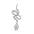 Moissanite Snake Pendant in Platinum Over Sterling Silver 1.00 ctw - Sticky add to cart bar