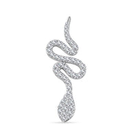 Moissanite Snake Pendant in Platinum Over Sterling Silver 1.00 ctw