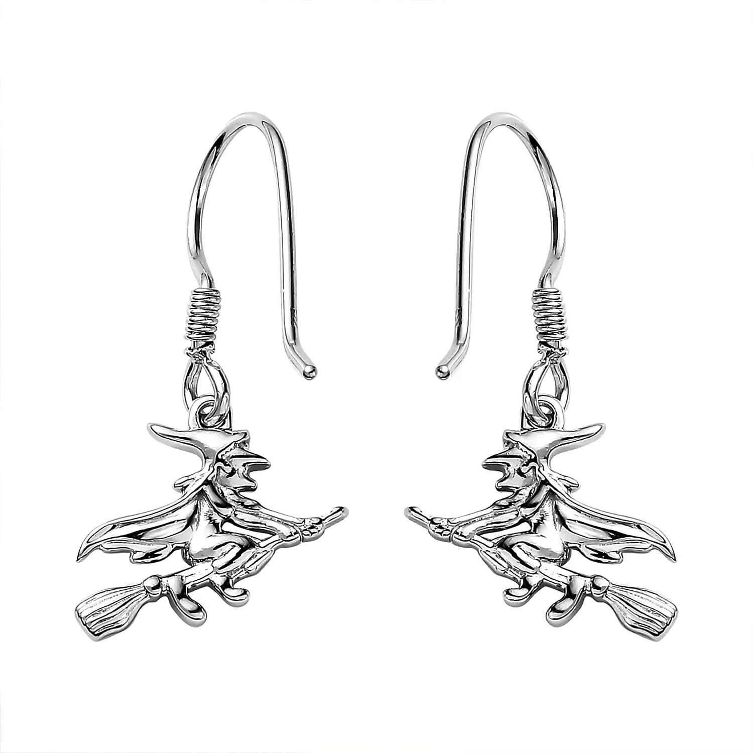 Platinum Over Sterling Silver Dangle Earrings (3.50 g)