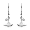 Platinum Over Sterling Silver Witches Hat Earrings (2.85 g) - Sticky add to cart bar