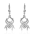 Moissanite Spider Earrings in Platinum Over Sterling Silver 0.10 ctw - Sticky add to cart bar