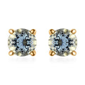 Mangoro Aquamarine Solitaire Stud Earrings in Vermeil Yellow Gold Over Sterling Silver 0.90 ctw - Sticky add to cart bar