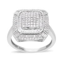 Diamond Imperial Cushion Cluster Ring