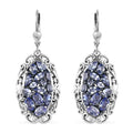 Tanzanite Lever Back Earrings in Platinum Over Sterling Silver 4.65 ctw - Sticky add to cart bar