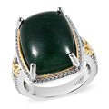 Karis Green Aventurine Ring in 18K YG Plated and Platinum Bond 10.60 ctw - Sticky add to cart bar
