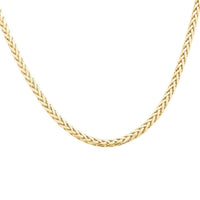 Palma Chain Necklace in 10K Yellow Gold, Gold Palma Necklace, 22 Inch Necklace, Gold Gifts 3mm 9.6 Grams
