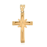 Made in America 10K Yellow Gold Cross Pendant 0.60 Grams