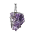 D'Joy Rough Cut Geode Amethyst 34.15 ctw Pendant without Chain in Sterling Silver - Sticky add to cart bar