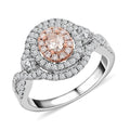 Modani 14K White and Rose Gold Natural Pink and White Diamond (SI) Ring 5.10 Grams 1.00 ctw (Del. in 10-12 Days) - Sticky add to cart bar
