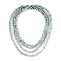 Natural Jade Beaded Endless Necklace 100 Inches 1700.00 ctw