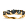 Doorbuster Premium Australian Sapphire 5 Stone Ring in Vermeil Yellow Gold Over Sterling Silver 1.60 ctw - Sticky add to cart bar