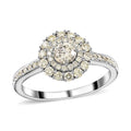 Modani 14K White Gold G-H I2 Diamond Halo Ring 1.10 ctw (Del. in 10-12 Days) - Sticky add to cart bar