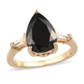 Elite Shungite, Natural White Zircon Ring in Vermeil YG Over Sterling Silver 2.10 ctw - Sticky add to cart bar