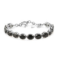 Elite Shungite and White Zircon Bracelet in Platinum Over Sterling Silver (7.25 In) 10.10 ctw - Sticky add to cart bar