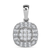 Doorbuster Diamond Pendant in Platinum Over Sterling Silver 0.30 ctw