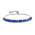 Tanzanian Blue Spinel (DF) Bolo Bracelet in Platinum Over Sterling Silver (9.50 In) 9.75 ctw - Sticky add to cart bar