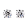 950 Platinum Moissanite Solitaire Stud Earrings 1.90 ctw - Sticky add to cart bar