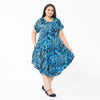 Blue Palm Print