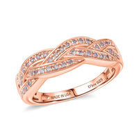 Natural Pink Diamond I3 Ring in Vermeil Rose Gold Over Sterling Silver 0.20 ctw