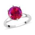 Volcanic Quartz (Triplet) Solitaire Ring in Platinum Over Sterling Silver 4.00 ctw - Sticky add to cart bar