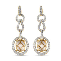 Luxoro 10K Yellow Gold Diamond G-H I2 Dangling Earrings 1.50 ctw
