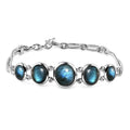 Karis Malagasy Labradorite Bracelet in Platinum Bond (6.50-8.00In) 14.00 ctw - Sticky add to cart bar