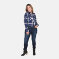 Victory Sportswear Blue and White Plaid Pattern Cotton Flannel Shirt - S - Sticky add to cart bar