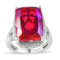 Volcanic Quartz (Triplet) and White Zircon Ring in Platinum Over Sterling Silver 12.75 ctw - Sticky add to cart bar