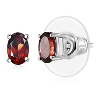EverTrue Mozambique Garnet Earrings in Platinum Bond 1.15 ctw