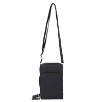 Black Solid Color Faux Leather Shoulder Bag (4.3"x7"x2.8") with Matching Shoulder Straps