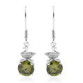 Simulated Peridot Diamond Earrings in Sterling Silver - Sticky add to cart bar