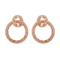 Champagne and White Austrian Crystal Earrings in Goldtone - Sticky add to cart bar