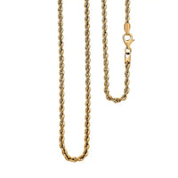 22K Yellow Gold Rope Necklace 22 Inches 4.25 Grams