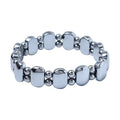 Terahertz Oval Block and Beaded Stretch Bracelet 110.50 ctw - Sticky add to cart bar