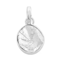 Lab Grown Polki Diamond Pendant in Platinum Over Sterling Silver 1.00 ctw