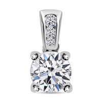 14K White Gold Luxuriant Lab Grown Diamond G-H SI Pendant 1.10 ctw