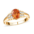 Iliana 18K Yellow Gold AAAA Nigerian Spessartine Garnet and G-H SI Diamond Ring (Size 7.0) 4.60 Grams 1.90 ctw - Sticky add to cart bar