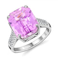Rhapsody 950 Platinum AAAA Patroke Kunzite and E-F VS Diamond Ring 6.15 Grams 14.75 ctw - Sticky add to cart bar