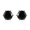 Simulated Black Diamond Solitaire Stud Earrings in Platinum Over Sterling Silver 3.00 ctw - Sticky add to cart bar