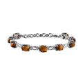 Karis Tiger's Eye Bracelet in Platinum Bond (6.50-8.0In) 21.00 ctw - Sticky add to cart bar