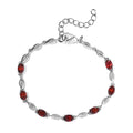 Karis Mozambique Garnet Bracelet in Platinum (6.50-8.00In) 4.00 ctw - Sticky add to cart bar